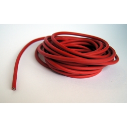 Kabel silikonowy czerwony 1m, 2.5mm^2