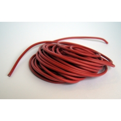 Kabel silikonowy czerwony 1m, 0,5mm^2