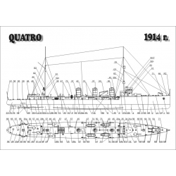 Modelik 1219 Włoski krążownik QUATRO