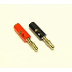 Złącza wtyk banan 4mm z oslona (1 para)